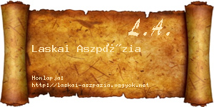 Laskai Aszpázia névjegykártya